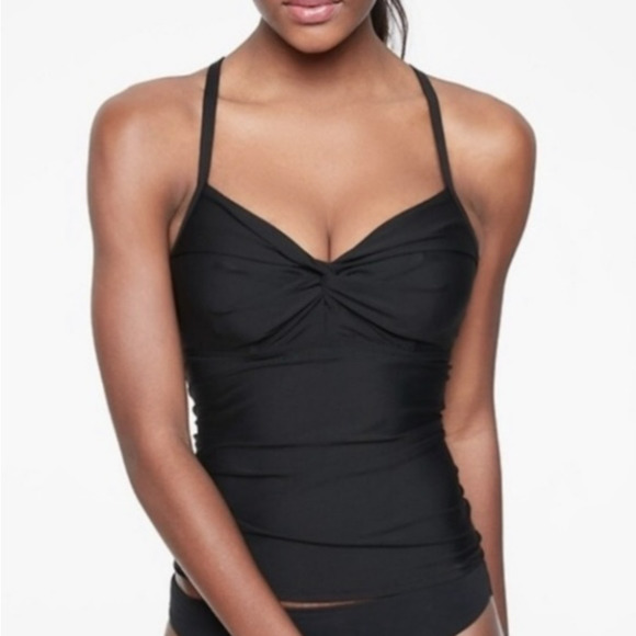 Athleta Other - Athleta Twister Tankini Swim Top in Black Size 34 B/C